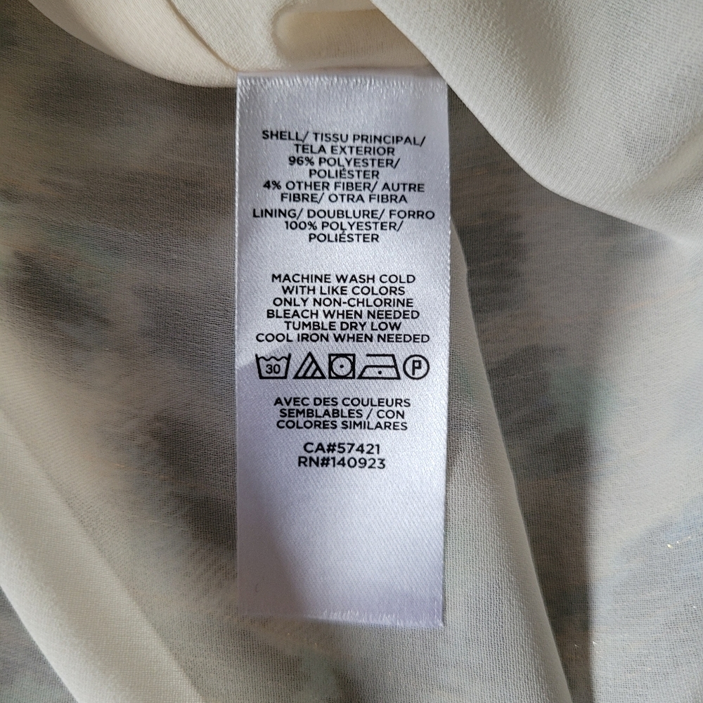 LOFT Shimmer Animal Print Ruffle Shell - Picture 6 of 6